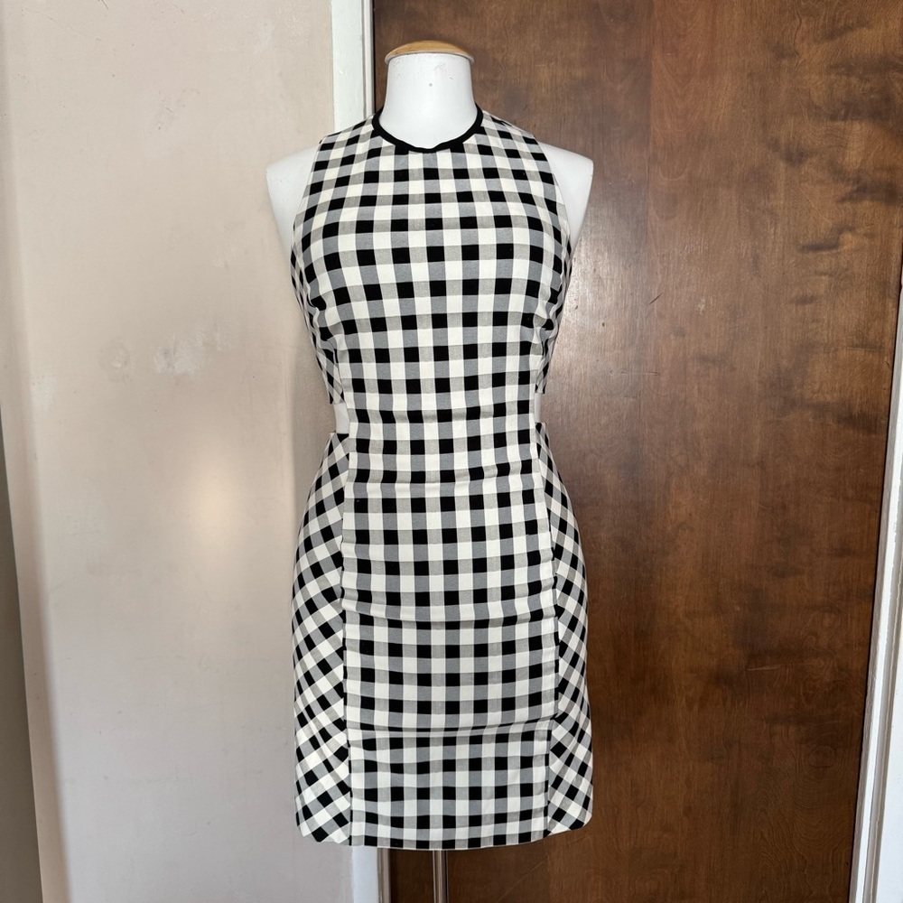 Rag & Bone gingham Open Back Dress capsule classic office